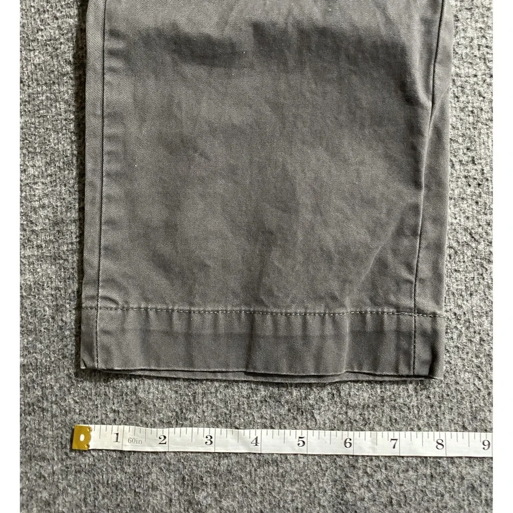 Banana Republic Aiden Chino Men Gray Flat Front Straight Leg Pants 33x34